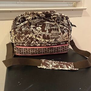 Vera Bradley Brown and Cream Quilted Baby Bag